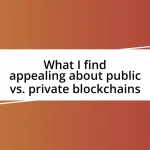 What I find appealing about public vs. private blockchains